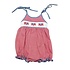 Lulu Bebe Flag Smocked Spaghetti Strap Bubble