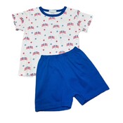 La Luna Flag Pima SS Boy Short Set