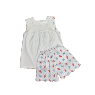 La Luna Crab Pima Sleeveless Top Shortset