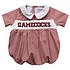 Vive La Fete South Carolina Gamecocks Garnet Gingham Smocked Boy Bubble