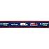 Preston Leather Emergency Vehicles on Navy, Red Cotton Web Belt w/ Leather Tabs