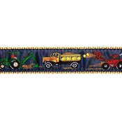 Preston Leather Construction on Navy, Khaki Cotton Web Belt w/ Leather Tabs