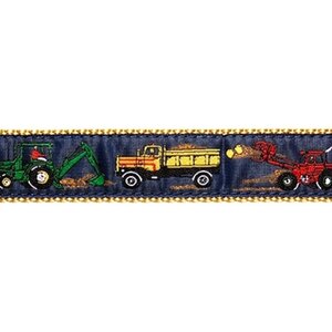 Preston Leather Construction on Navy, Khaki Cotton Web Belt w/ Leather Tabs