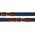 Preston Leather Navy Classic Cotton Web Belt w/ Leather Tabs