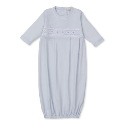 Kissy Kissy Light Blue Sack w/ Hand Smocking