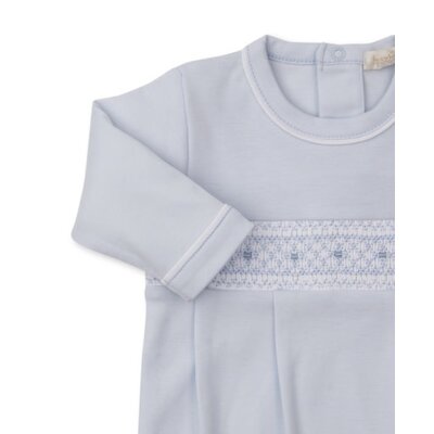 Kissy Kissy Light Blue Sack w/ Hand Smocking