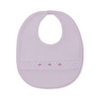 Kissy Kissy Pink Bib w/ Hand Smocking