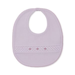 Kissy Kissy Pink Bib w/ Hand Smocking