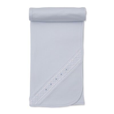 Kissy Kissy Light Blue Blanket w/ Hand Smocking