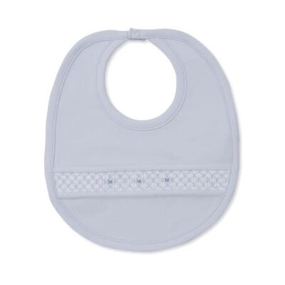 Kissy Kissy Light Blue Bib w/ Hand Smocking