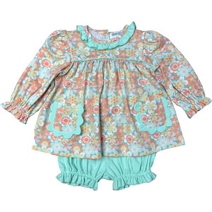Ishtex Textile Products, Inc Retro Daisy Bloomers Set