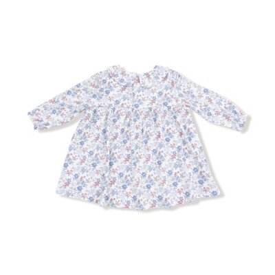 Angel Dear Country Girl Floral Simple L/S Peter Pan Collar Dress/Diaper Cover Set