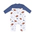 Angel Dear Touchdown Time Navy Romper w/ Contrast Sleeves