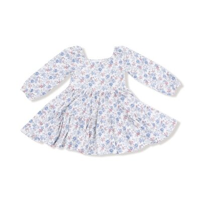 Angel Dear Country Girl Floral Cap Sleeve Dress/Bamboo Legging Set
