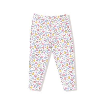 Angel Dear Fall Fruit Floral Organic Cotton Jersey L/S  Dress with Bamboo Legging
