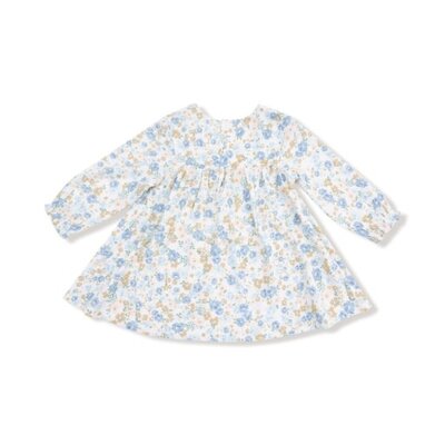 Angel Dear Sweet Rose Calico Smocked Ruffle L/S Dress/Legging Set