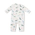 Angel Dear Soft Dinos French Terry- Green Uni Romper