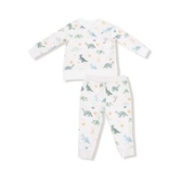 Angel Dear Soft Dinos French Terry Green Raglan Sweatshirt/Jogger Set