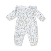 Angel Dear Sweet Rose Calico L/S Petal Ruffle Romper