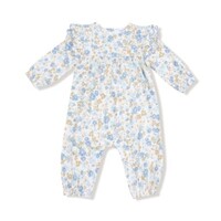 Angel Dear Sweet Rose Calico L/S Petal Ruffle Romper
