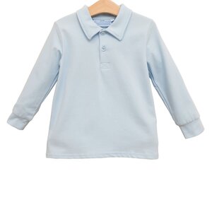 Trotter Street Kids Light Blue LS Polo
