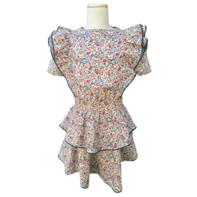 Pleat Collection Collier Dress Jewel Floral