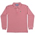 J Bailey Red and White Striped Long Sleeve Polo