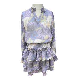Pleat Collection Harriett Dress Purple Patch
