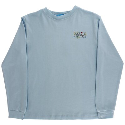 J Bailey Christmas Labs on Lt. Blue LS Logo Tee