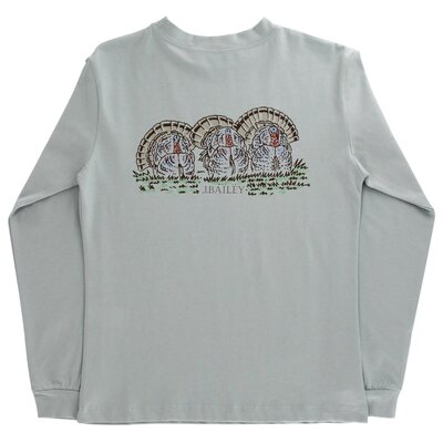 J Bailey Turkey on Sage LS Logo Tee