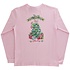 J Bailey Santa Tree on Pink LS Girls Logo Tee
