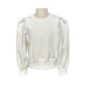 Pleat Collection Jane Sweatshirt White
