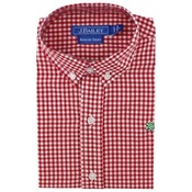 J Bailey Red Check Button Down