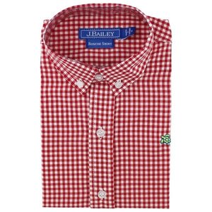 J Bailey Red Check Button Down