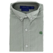 J Bailey Celery Microcheck Button Down