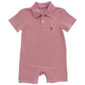 Itsy Bitsy Crimson Game Day Polo Romper