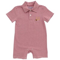 Itsy Bitsy Crimson Game Day Polo Romper