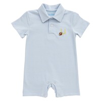 Itsy Bitsy Lt Blue Game Day Polo Romper