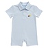 Itsy Bitsy Lt Blue Game Day Polo Romper