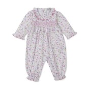Kissy Kissy Autumn Gardens Print Smocked Playsuit