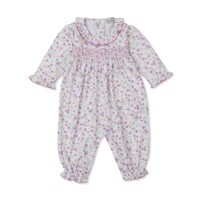 Kissy Kissy Autumn Gardens Print Smocked Playsuit