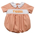 Vive La Fete Clemson Tigers Smocked Orange Gingham Boys Bubble