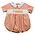 Vive La Fete Boys Clemson Tigers Smocked Orange Gingham Bubble