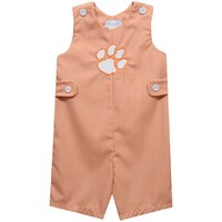 Vive La Fete Jon Jon Clemson Tigers Embroidered Orange Gingham