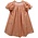 Vive La Fete Clemson Tigers Smocked Orange Gingham Bishop Dress
