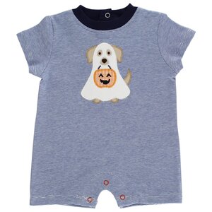 Bailey Boys Happy Howl-O-Ween-Short Knit Romper