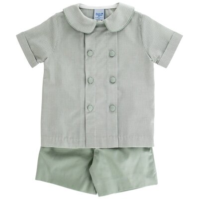 Bailey Boys Celery Check-Dressy Short Set