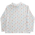J Bailey Pumpkin Print-Ruffle Turtle Neck