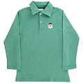 J Bailey Embroidered Knit Microstripe Polo-Santa on Kelly
