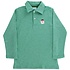 J Bailey Embroidered Knit Microstripe Polo-Santa on Kelly